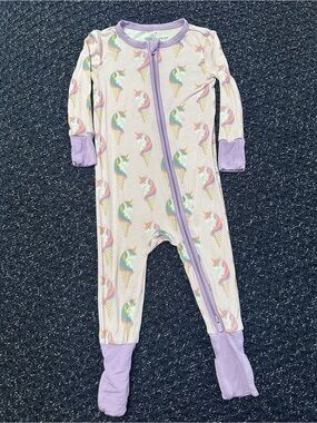 Posh Peanut Unicorn Ice Cream Bamboo Convertible Sleeper 9-12M